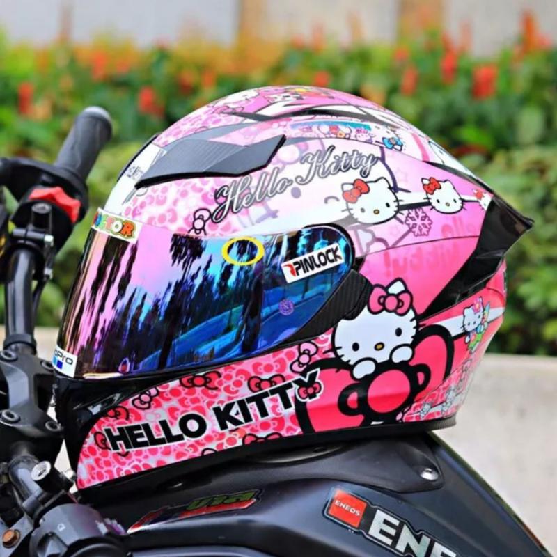 Tem dán mũ bảo hiểm fullface - HELLO KITTY - 25