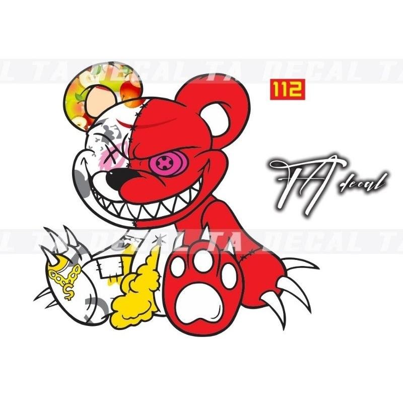 Tem dán xe sticker GẤU MA dán mọi vị trí điện thoại,máy tính,xe máy... 7