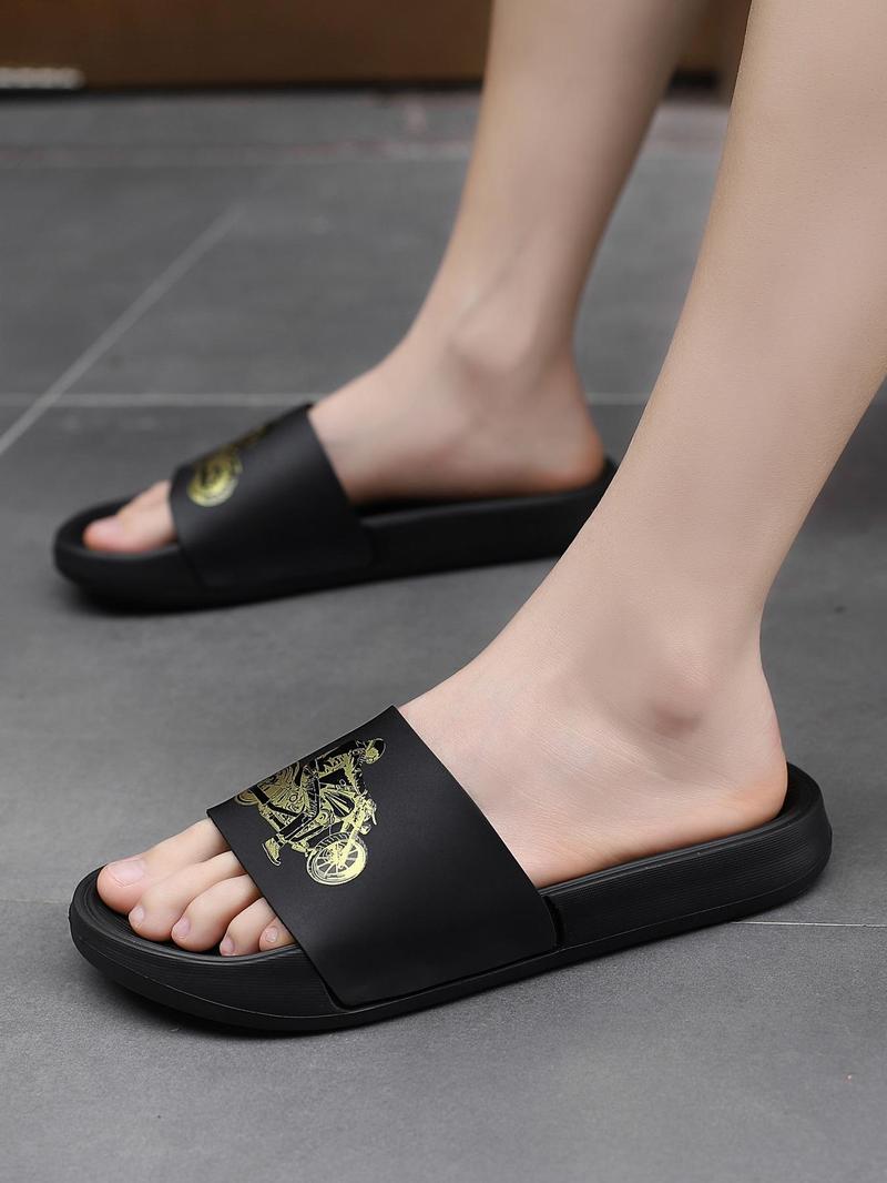 Product Introduction of Men's Dragon Pattern Slides, Casual Comfortable Breathable Non-slip Slippers, Fashionable Slippers for Indoor & Outdoor Wear, Boy 9