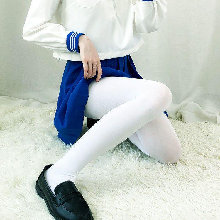 Quần Tất Nhung, Tất Trắng, Dành Cho Nữ, Phong Cách Loli Nhật Bản, Quần Tất Lụa Trắng, Tất Mùa Hè Dành Cho Người Lớn, 2024 Women 0