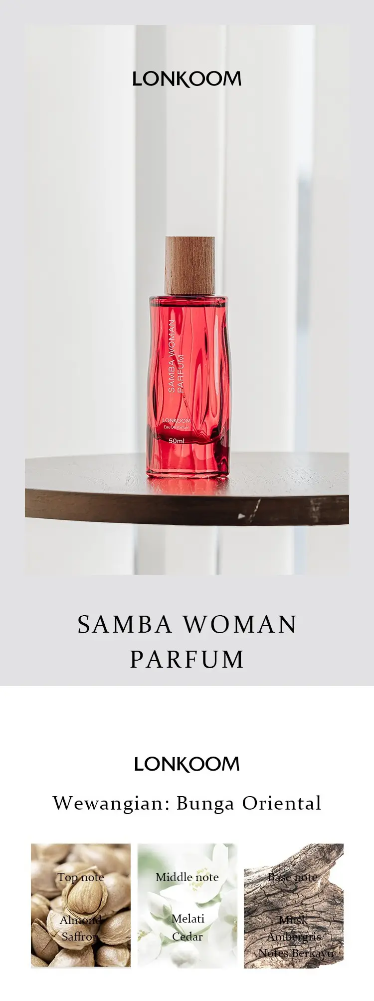 LONKOOM Parfum Inspired Series Pria Wanita Unisex 50ml EDP Aroma