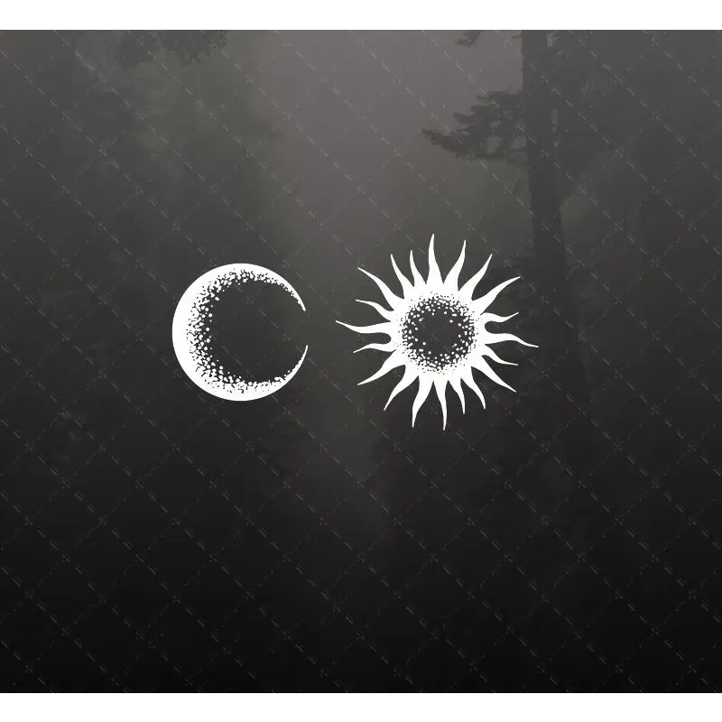 Sun and Moon Death Ray Herbal Juice Tattoo for men waterproof long-lasting non-reflective simple advanced sense arm tattoo sticker