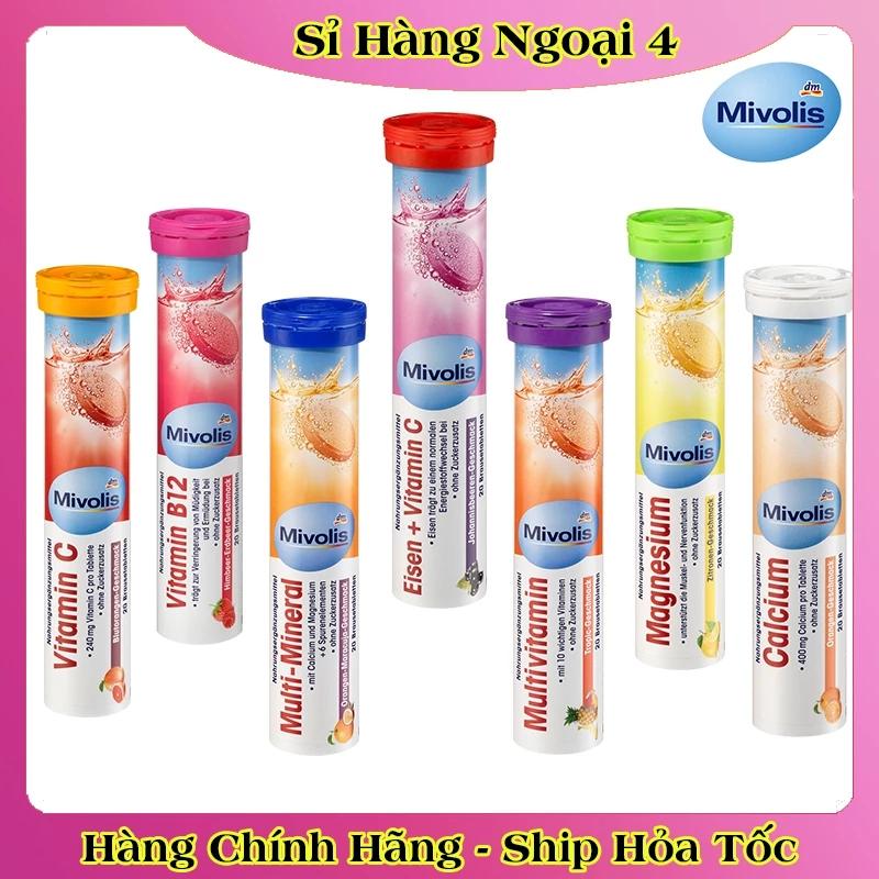 auth Viên Sủi Mivolis Vitamin C và các vị khác Hỗ trợ tăng cường hệ miễn dịch 20 Viên của Đức Đủ Bill Hot