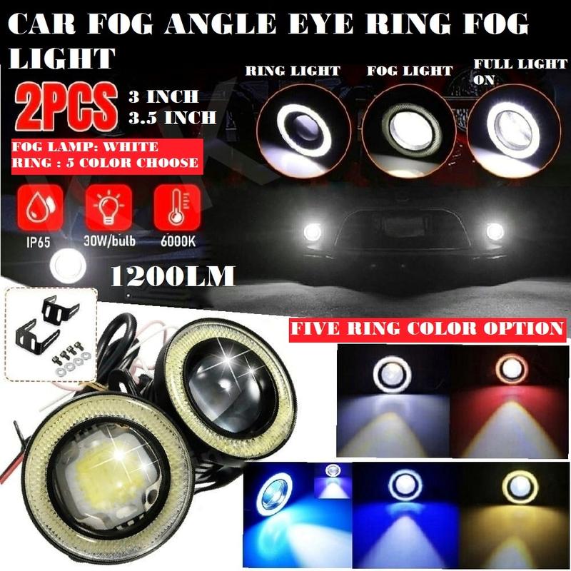 Product Introduction of 【24-hour shipping+free shipping+COD】1/2Pcs car sports light fog&decorative light LED bulb eagle eye corner halo projector accessories Lampu Kereta 15