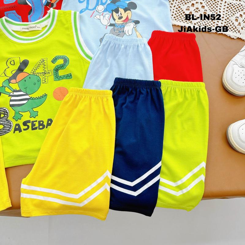 Bộ Ba Lỗ Thể Thao Minkymom Vải Thun Lạnh Cho Bé Trai 8-27kg BL-IN52 1