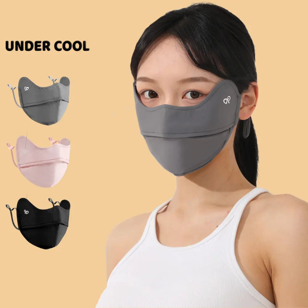 Khẩu Trang Chống Nắng UNDERCOOL Nửa Mặt Logo Đổi Màu Phát Hiện Tia UV UPF50+ 3 Màu KT01
