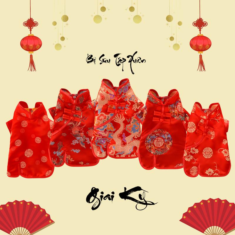  Áo Dài Cho Chó Mèo 2026 Quần Áo Váy Cho Chó Mèo Cho Thú Cưng Thiết Kế Thời Trang Cao Cấp Hiha Pets. 