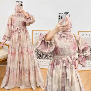 [New Promo]Gamis Jumbo Motif Ceruti Premium Mayung Model Terbaru