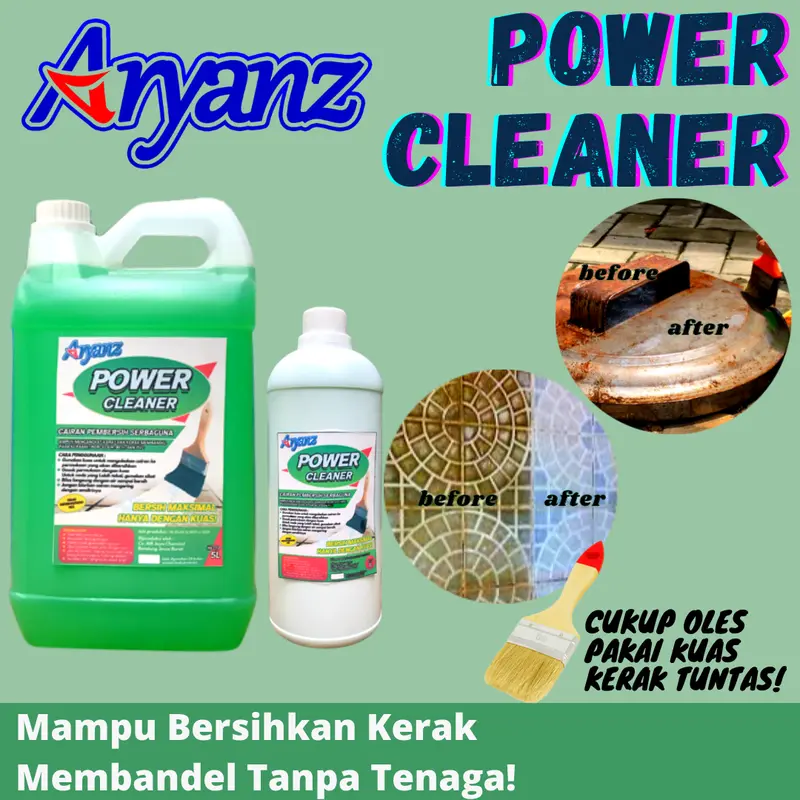 ARYANZ Power Cleaner /  Cairan Pembersih Kerak dan Karat pada Keramik Wastafel Toilet Kamar Mandi 3