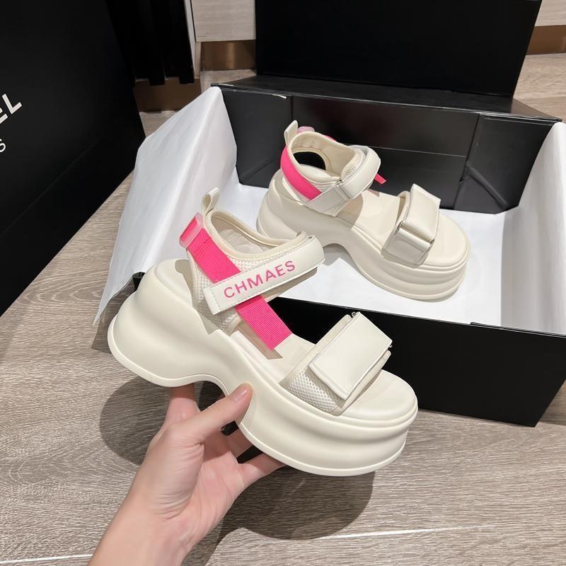 HÀNG SẴN sandal nữ phối màu cá tính chaesm hàng qccc fullbox mã 168 Shoes DéP