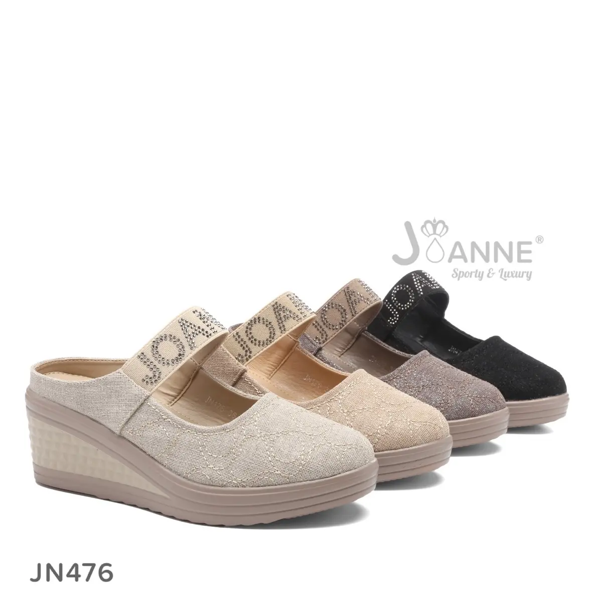 JOANNE Slop Wedges Shoes Wanita #JN476
