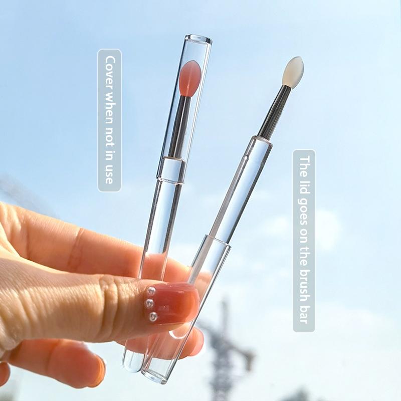 Cọ trang điểm môi silicon cầm tay có nắp đậy, mặt nạ môi, đầu cọ mềm mại, dụng cụ trang điểm