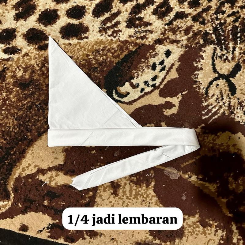 [ Giska Gallery ] UDENG Pria Setelan RIMPIT / KEPET / MAN KODi Putih Polos Bungkulan Jadi & Setengah Jadi Premium 3