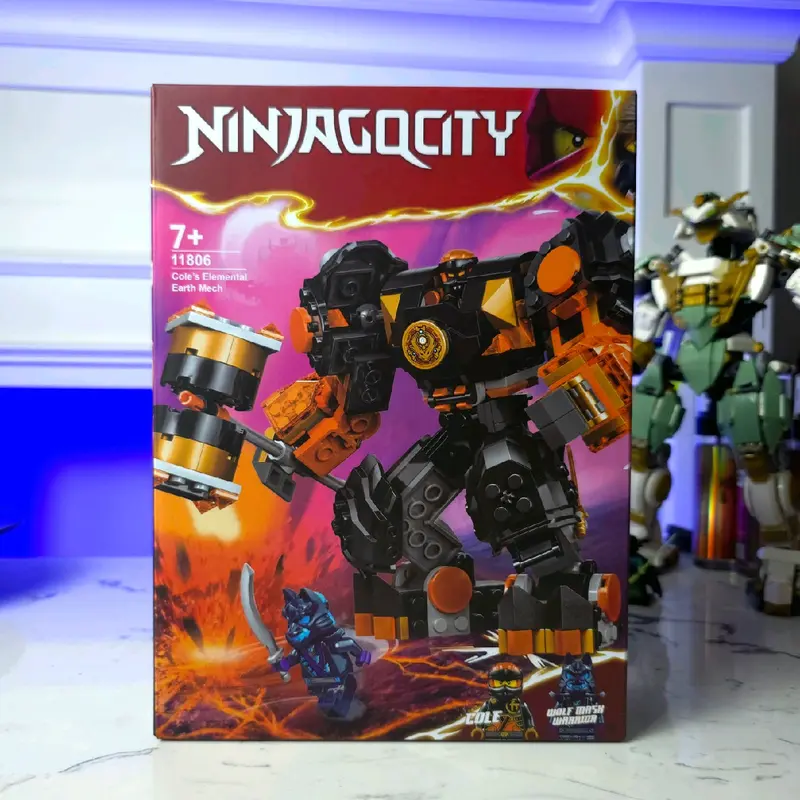 [Tặng 1 mini] Đồ chơi lắp ráp ninja go giáp nguyên tố của Cole 11806 9206 Xếp Hình Bộ Lắp Ráp Tháo Lắp Toy robot mech ninjago  mech 1