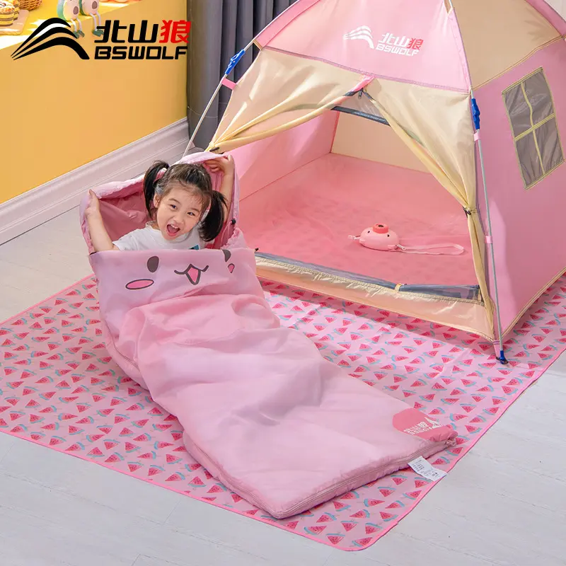 Outdoor Camping Children Sleeping Bag Summer Camp Lunch Break Dirt-Proof Warm Anti-Kicking Blanket Suitable for under 14 Years Old