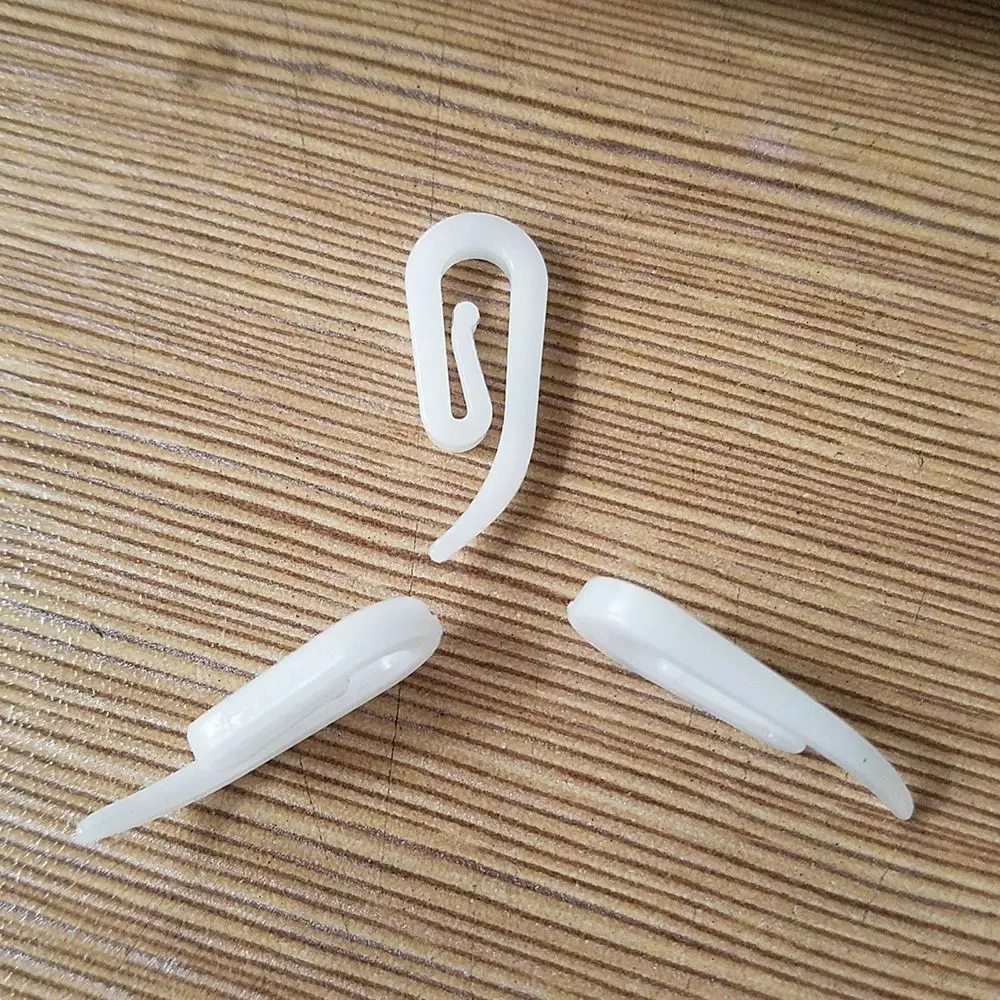 50pcs Solid Wide Range Of Application Curtain Hook Smooth And Polished Long-lasting Bag Hook No Deformation Plastic Accessories Home
