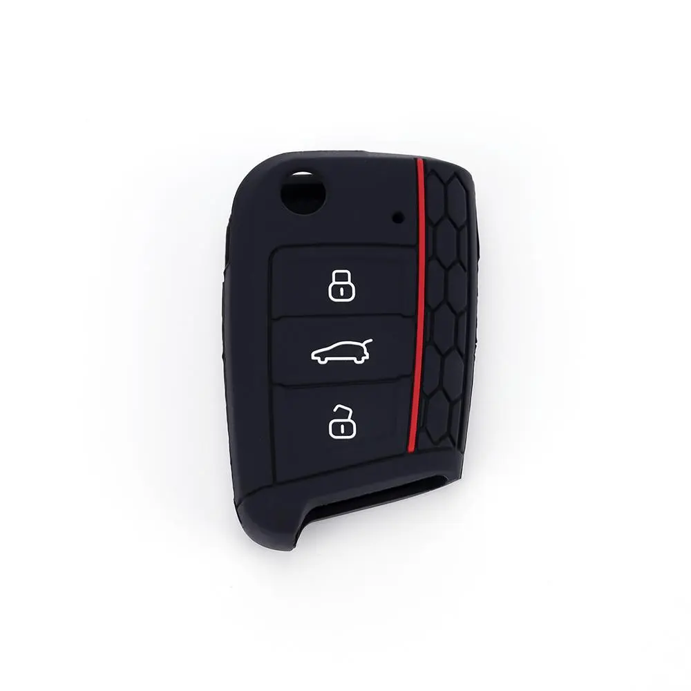 Car Key Case, Silicone Car Key Protector, Car Key Protective Cover, Car Interior Accessories for Volkswagen Golf 7