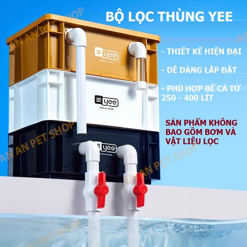  Bộ Lọc thùng YEE Baki cho Hồ cá cảnh | Dễ dàng Lắp đặt  Không bao gồm Bơm và Vật liệu lọc  