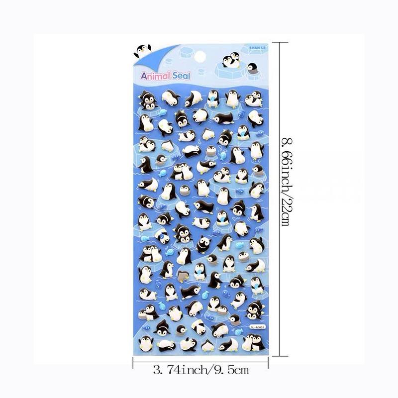Product Introduction of Cartoon Penguin Pattern Sticker, 1 Sheet Cute Multi-purpose Sticker for Diy Craft, Decoration, Hand Account 12