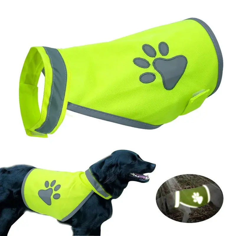 High Visibility Fluorescent Pet Hi Vis Jacket Coat Reflective Dog Safety Vest