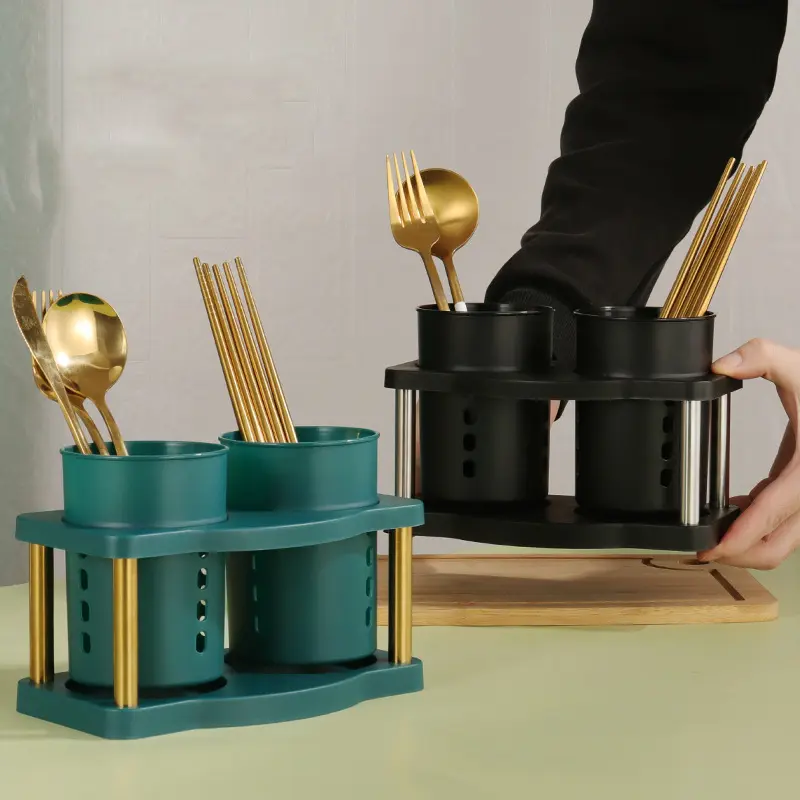 Detachable Cutlery Drainer Storage Box, Kitchen Organizer, Fork, Spoon, Drain Holder, Dinnerware, Tableware, Storage Box