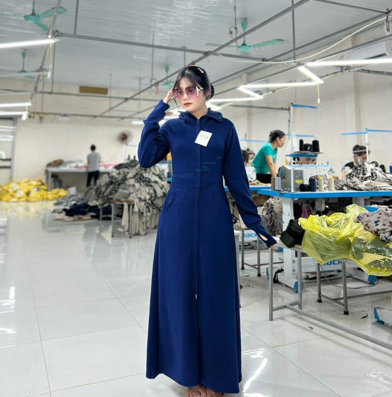 Product Introduction of Áo chống nắng 1 màu dáng dài 3