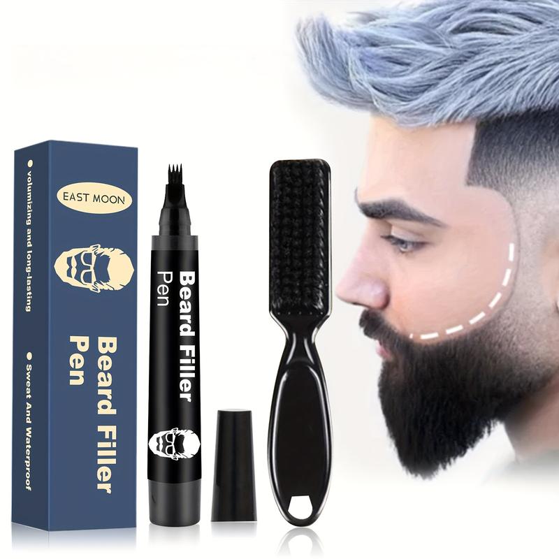 Product Introduction of Beard Filler Pen - Men's Gift Box Set With Vitamin E Detachable and easy-to-use filler pen to easily create a thick beard hairline Beard filler color Father's Day/boyfriend gift 4