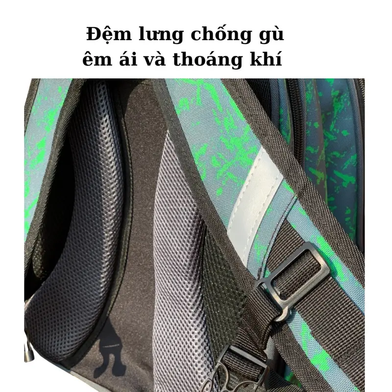 Balo chống gù Shunyu kèm hộp bút hoạ tiết 3D cao cấp cho bé trai lớp 1-3 cân nặng 15kg đến 28kg 7