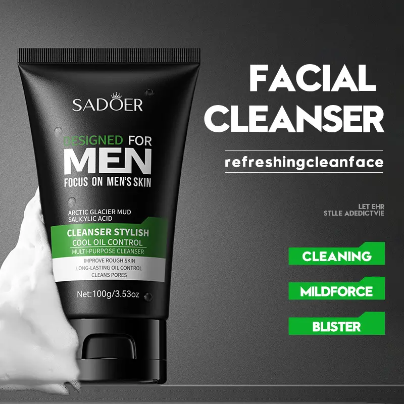 SADOER Cool Men's Multi-Effect Facial Cleanser Refreshing Men's Skincare Series