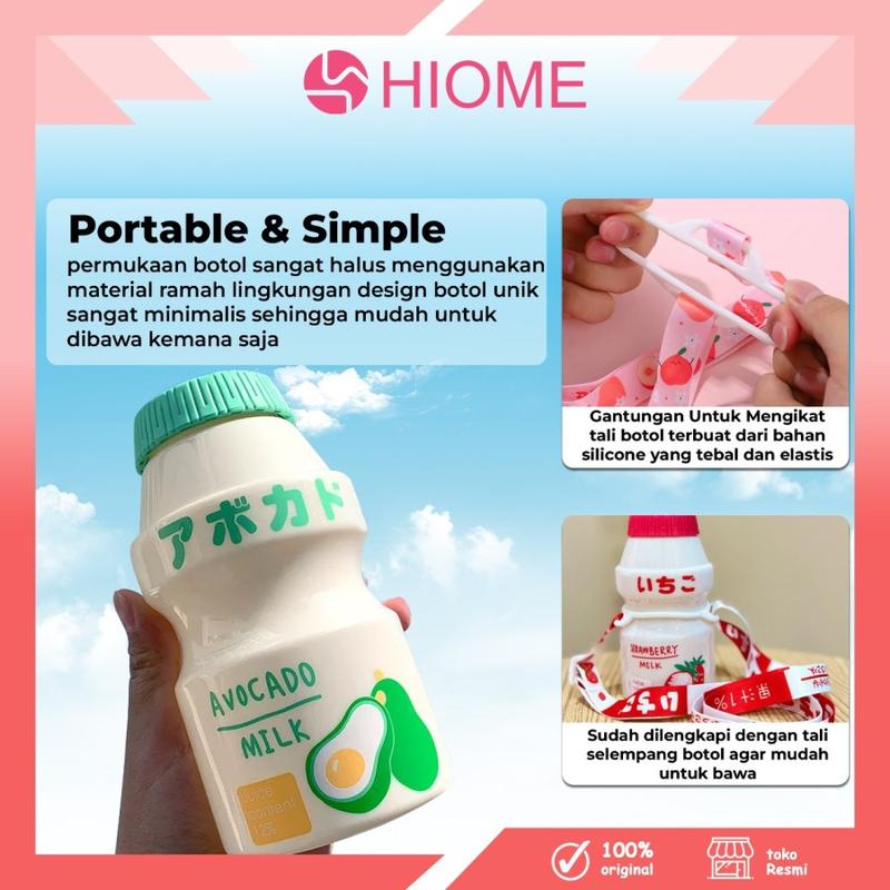 HIOME Botol Minum Yakult Korea 480ML Botol Air Munim Unik Viral Model Yakult BAP FREE 2