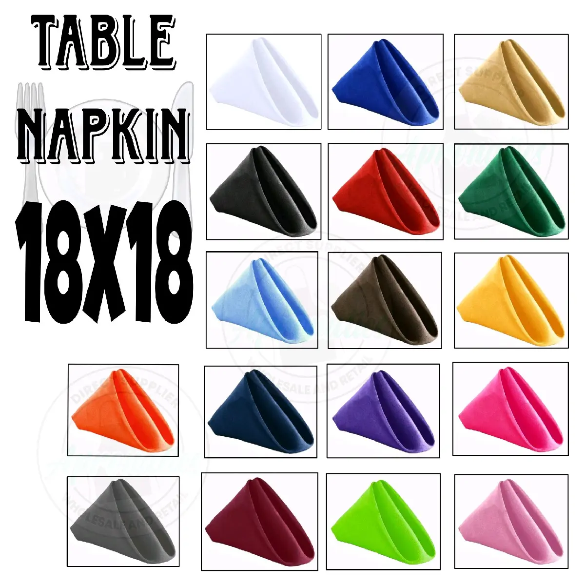 Table Napkin Plain Square Table Cloth Napkin For Folding table napkin