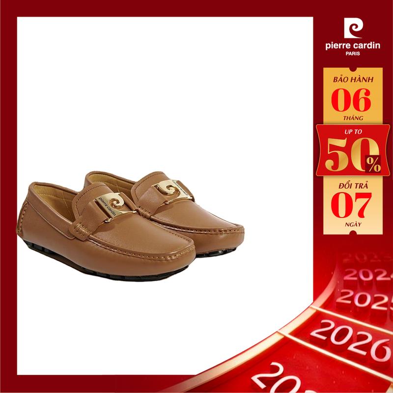 Giày lười nam Pierre Cardin chất liệu da bò thật cao cấp khóa trang trí độc đáo đế cao su - PCMFWLH 526