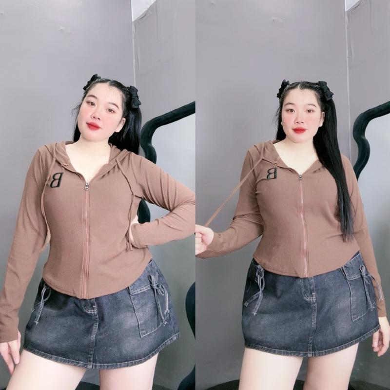 Áo khoác bigsizeconho dáng thể thao body trơn dáng vừa thấm hút mồ hôi mềm mại cho nữa chupby 60-95kg G25