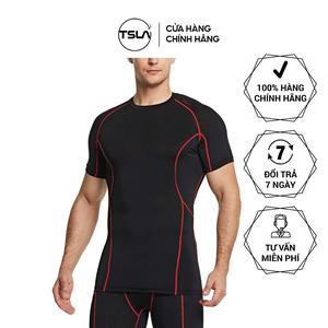 Áo thể thao nam ngắn tay TSLA combat kháng khuẩn co giãn 4 chiều chống UV tập gym bơi chạy bộ bóng rổ TSB2026 Sport Tập Thể Dục