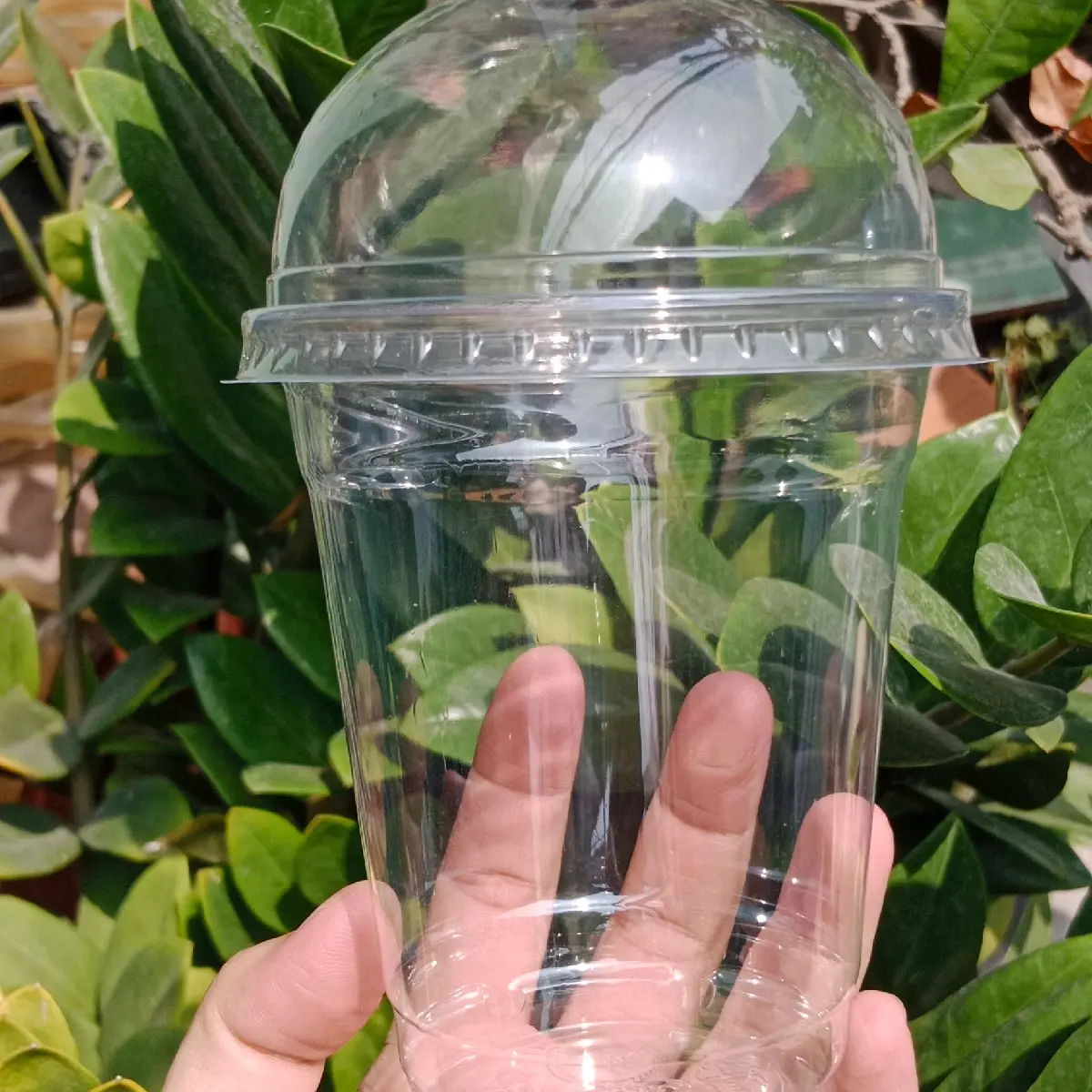 Lốc 50 ly nhựa cứng trong nắp cầu fi93 360ml 500ml (nhựa PET)