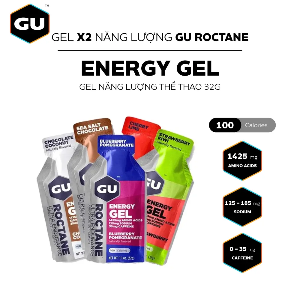 Gel bổ sung năng lượng GU Roctane Ultra Endurance Energy GEL