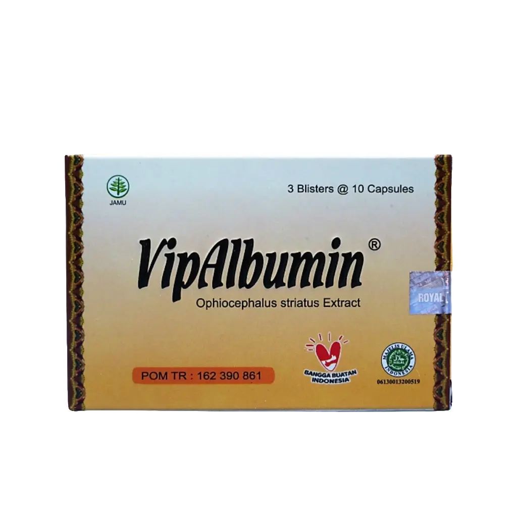 VIPALBUMIN EKSTRAK IKAN GABUS 1 BOX ISI 30 KAPSUL