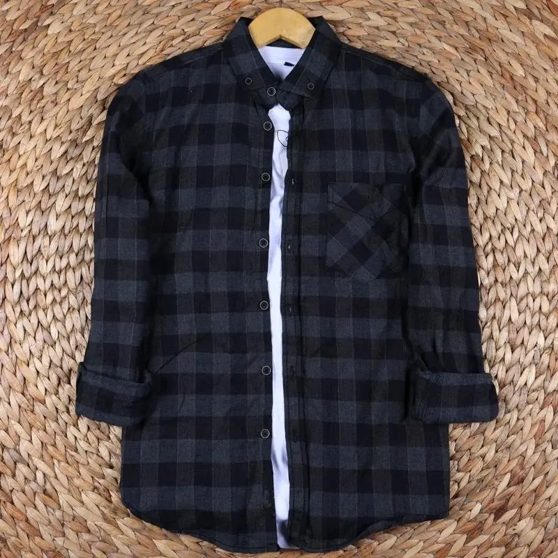 Kemeja Flanel Pria Atasan Lengan Panjang Baju Kotak Kotak Premium  Pakaian murah Nyaman Casual Distro Motif