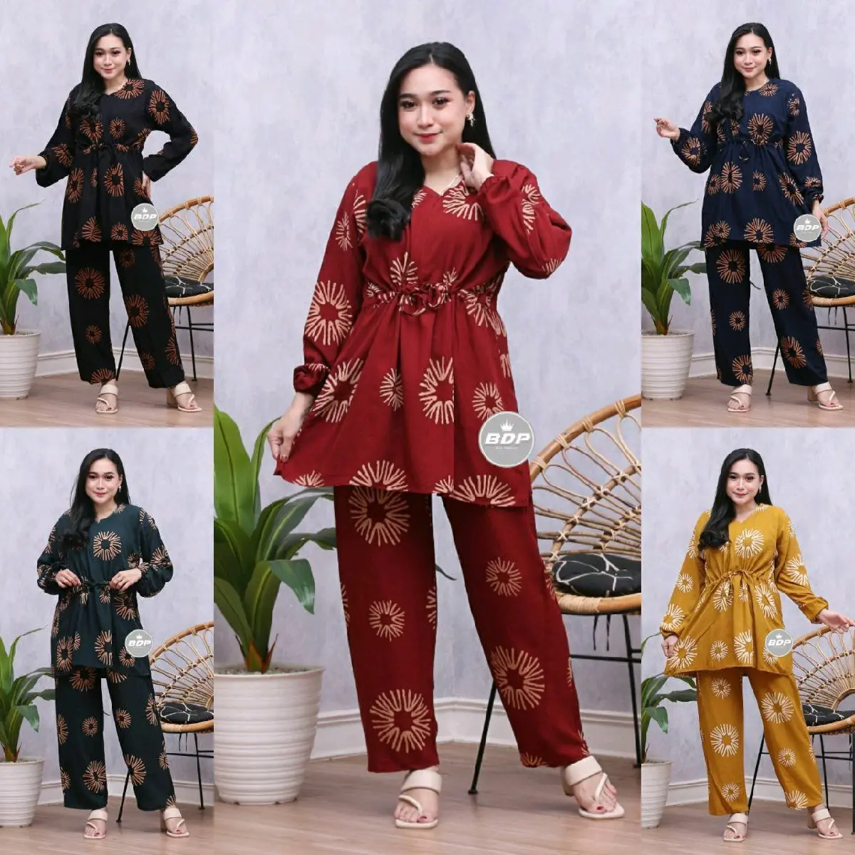 RANDOM!! ONE SET WANITA PINGGANG SERUT KEKINIAN MOTIF ONE SET RAYON ONE SET TIE DYE ONE SET WANITA TERBARU SETELAN WANITA SERUT