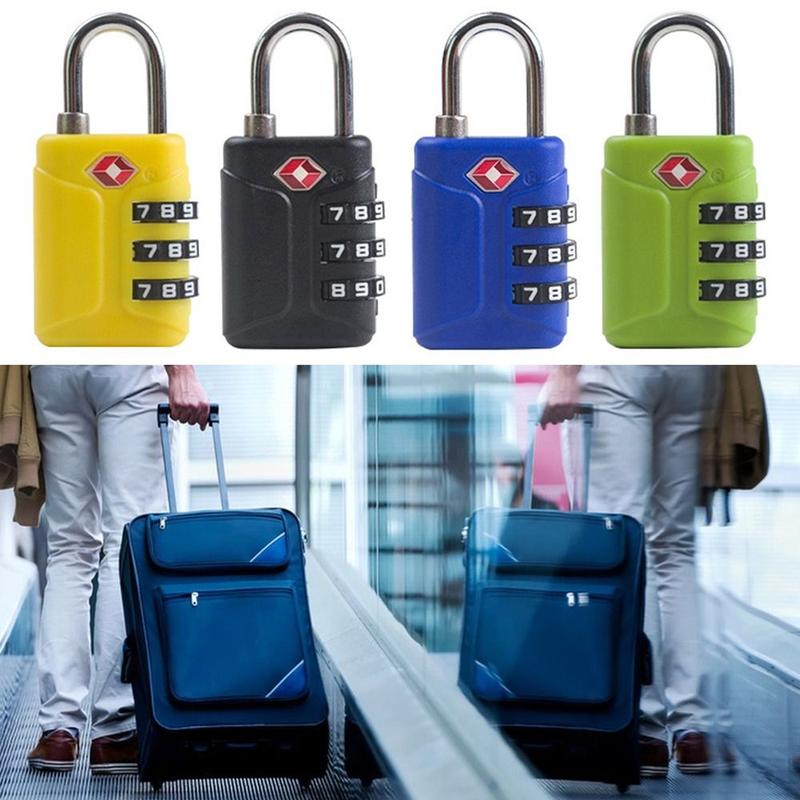 Product Introduction of New TSA 3 Digit Combination Lock Security Tool Padlock Customs Password Lock Cabinet Locker Anti-theft Lock Travel 14