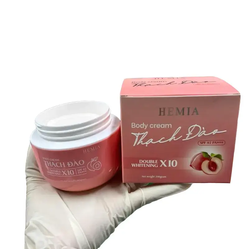 Kem Dưỡng da body thạch đào Hemia