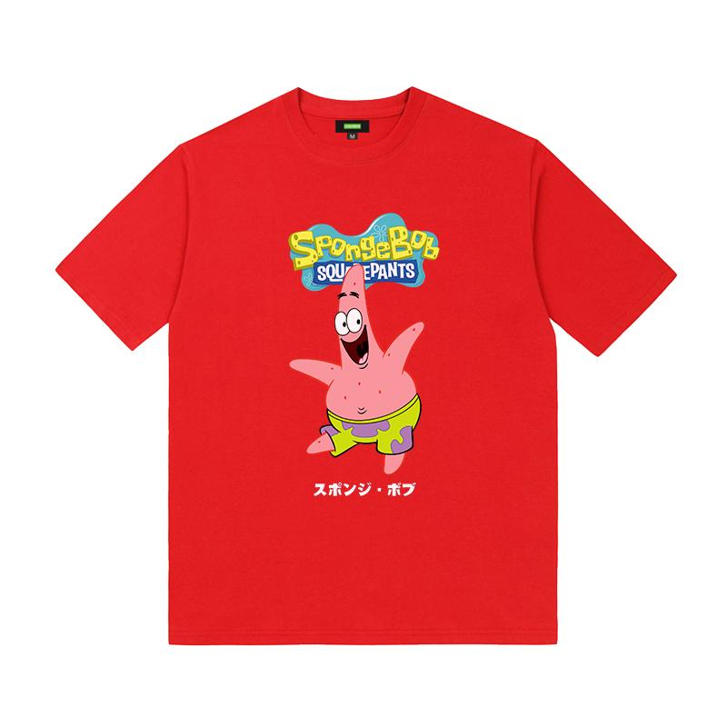 Product Introduction of Sponge crab boss baby boy and girl short sleeved T-shirt, big boy base shirt, children's couple outfit, parent-child T-shirt trend 29