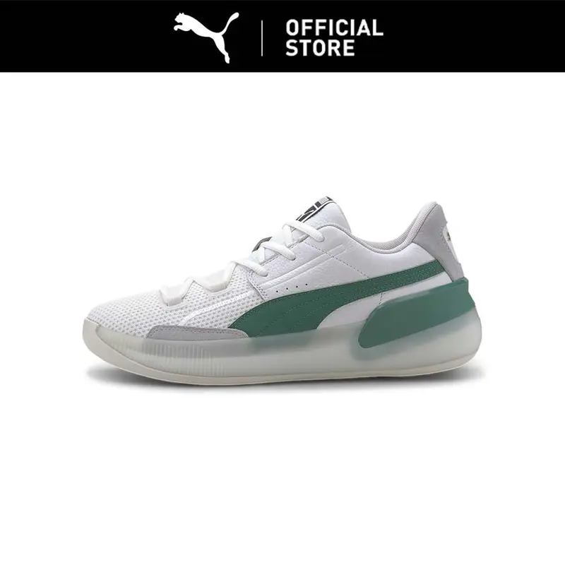PUMA Sepatu Basket Clyde Hardwood White-Power Green White-Power Green EUR: