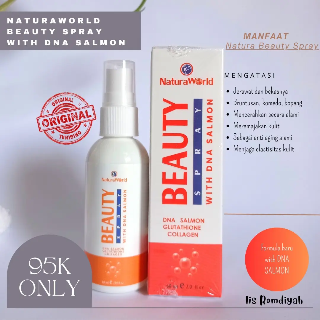 Natura Beauty Spray (Harga per Botol) Mencerahkan   Perawatan Wajah Pencerah Muka Vitamin