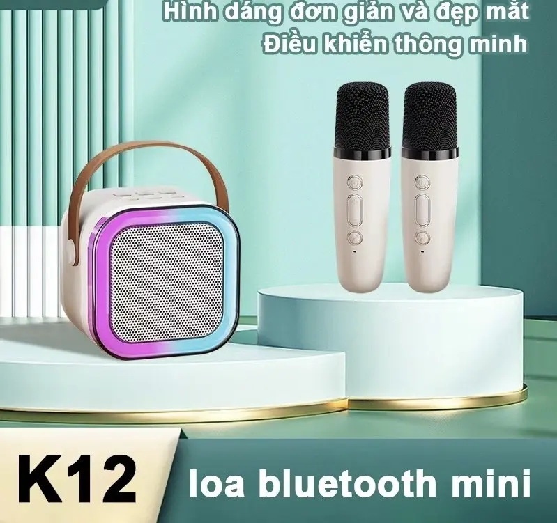 ( LOẠI 1+) Loa và micro Bluetooth K12 phổ biến tích hợp phát sóng trực tiếp ngoài trời karaoke tại nhà có micro Loa Bluetooth Loa và micrô Bluetooth K12 Củ Loa 6
