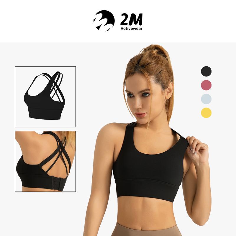 2M Activewear - Bra Thể Thao Chéo Lưng Tập Gym, Yoga Thấm Hút Mồ Hôi Nhanh Khô 4