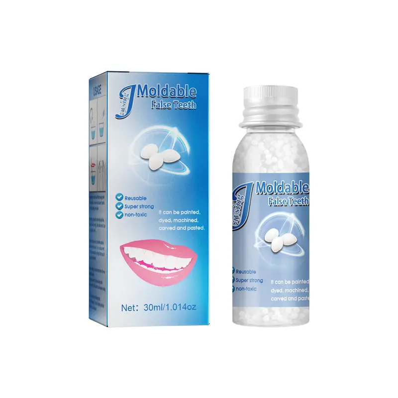 Jaysuing Moldable False Teeth, Film And Television Makeup Dentures Modified Dentures False Dentures Broken Teeth Temporary Dentures 3