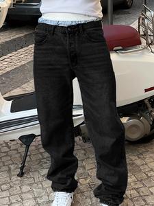 Pantalones de mezclilla de denim lavados casuales para hombre, diseño de corte largo y a la moda, perfectos para uso diario y actividades al aire libre