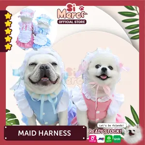Si Merci Official Baju Harness Dress Korea Anjing Kucing Kelinci Maid Harness Dress Lucu Tali Tuntun Anjing Kucing Kelinci Hewan