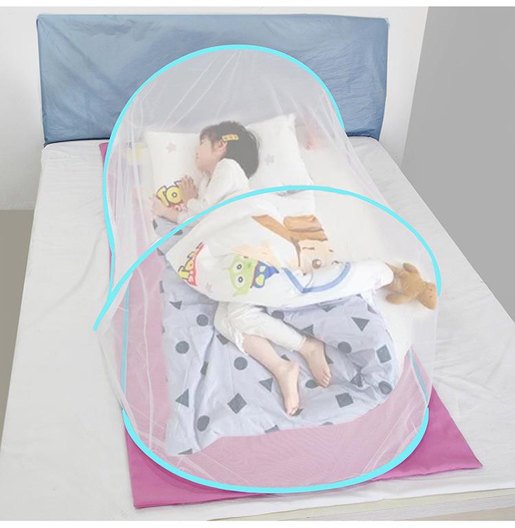 Product Introduction of Single Student Dormitory Travel Camping Anti Mosquito Installation-Free Folding Portable Large Space Encryption Mesh Mosquito Net 18